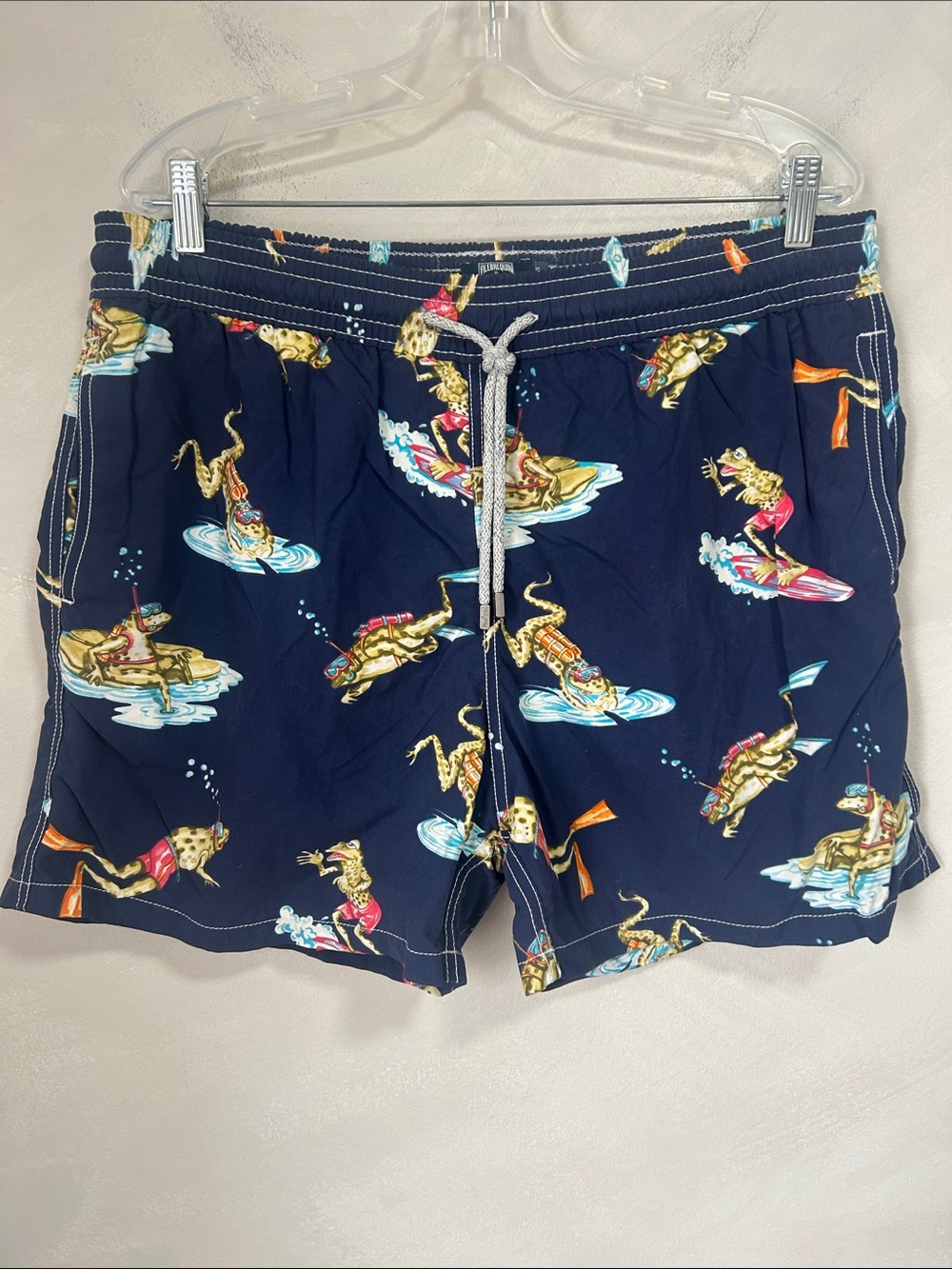 Vilebrequin swim shorts swim trunks board navy swimming frog toad size XXL